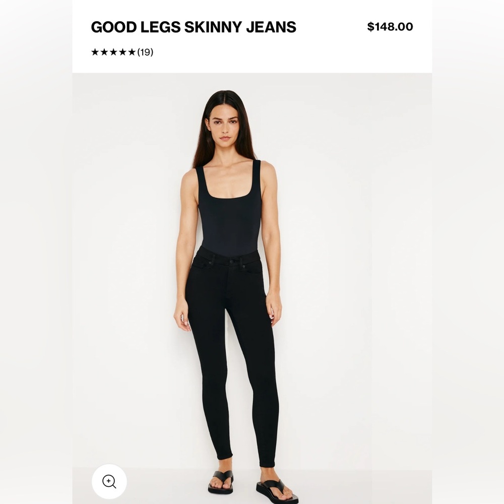 Good American Good Legs Black Skinny Jeans